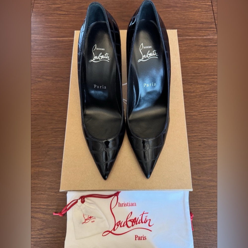 Christian Louboutin Kate Croc Embossed 85 Pump